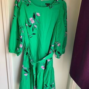 NWOT Ann Taylor green dress. Tried on never worn.